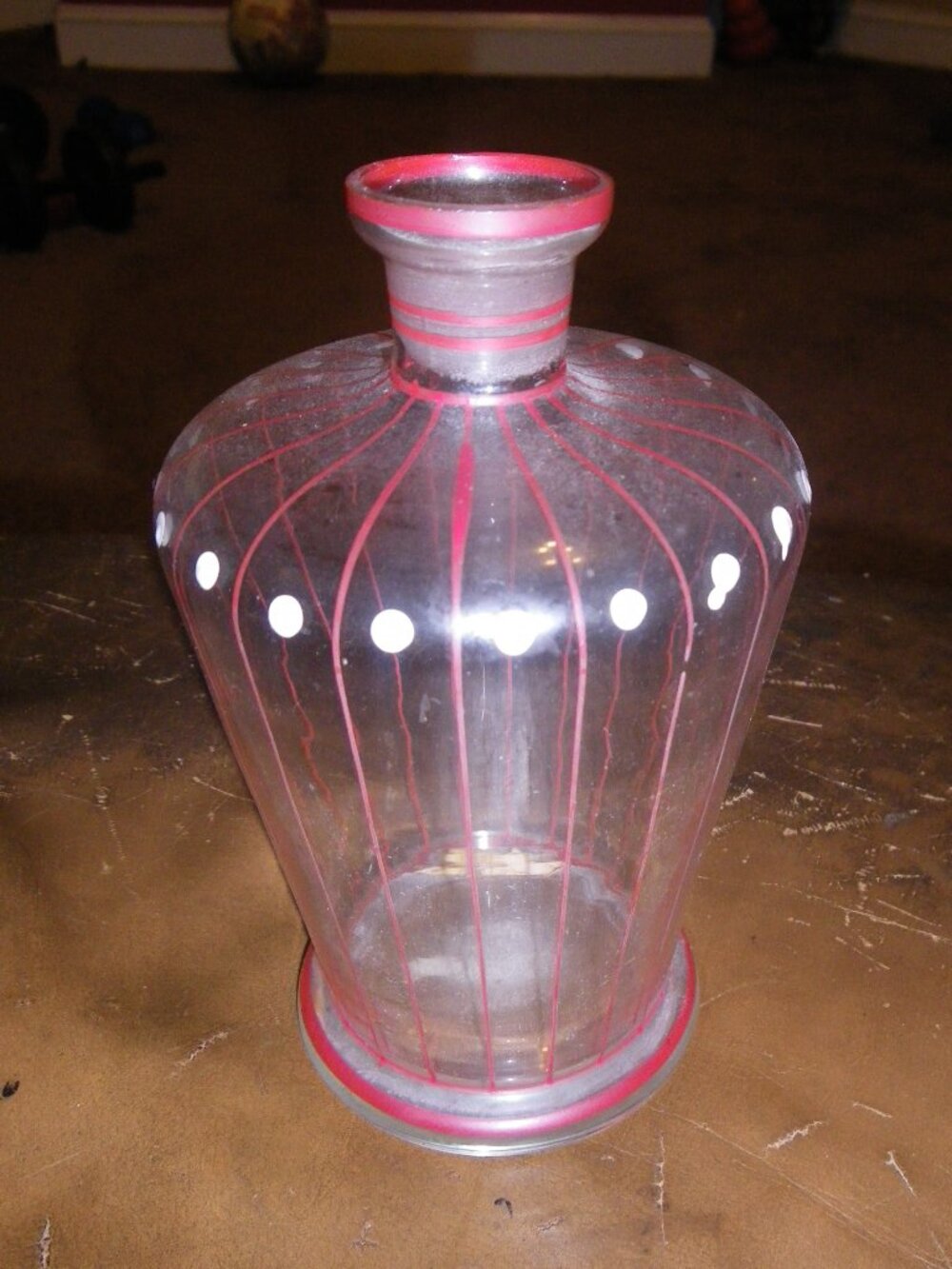 Vintage Hand Painted Glass Vase